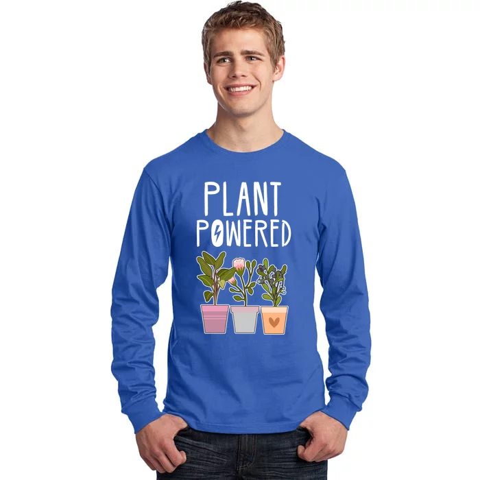 Cute Vegan Diet Plant Powered Gift Veggies Vegetarian Fuel Gift Tall Long Sleeve T-Shirt