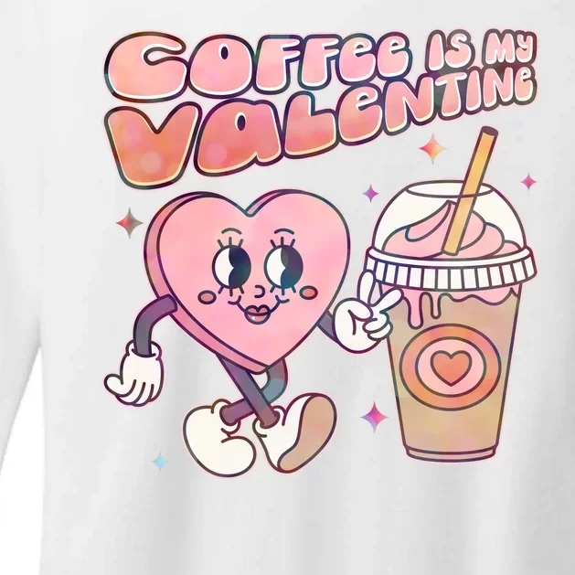 Cute Valentines Day Coffee Is My Valentine Womens CVC Long Sleeve Shirt