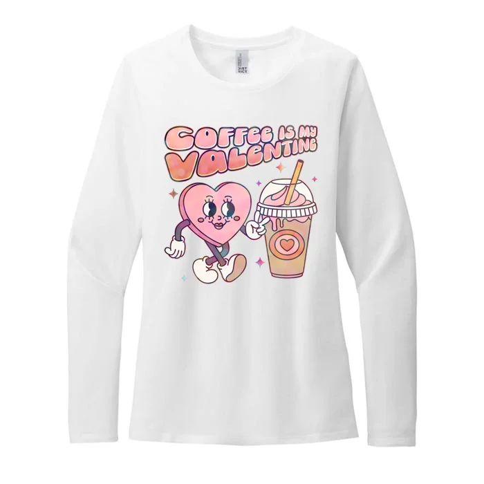 Cute Valentines Day Coffee Is My Valentine Womens CVC Long Sleeve Shirt