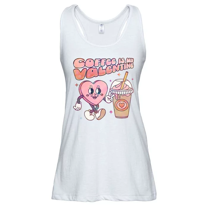 Cute Valentines Day Coffee Is My Valentine Ladies Essential Flowy Tank