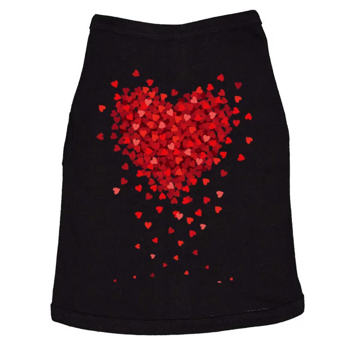 Cute Valentines Day Messy Heart Shapes Doggie Tank