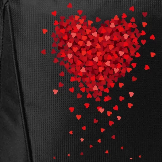 Cute Valentines Day Messy Heart Shapes City Backpack