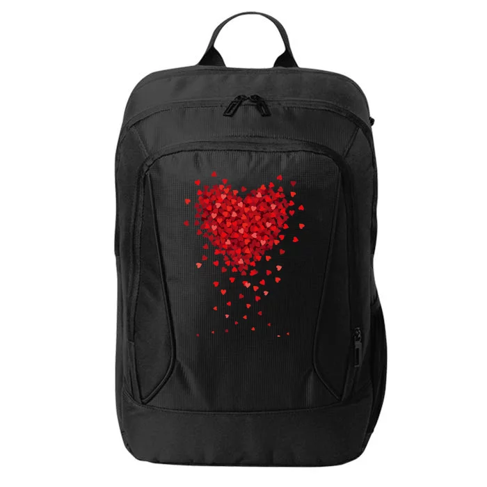 Cute Valentines Day Messy Heart Shapes City Backpack