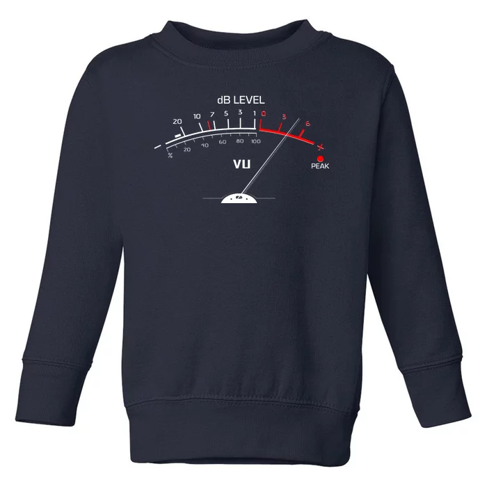 Cool Vintage DB Level VU Meter Music Bass Lover Toddler Sweatshirt