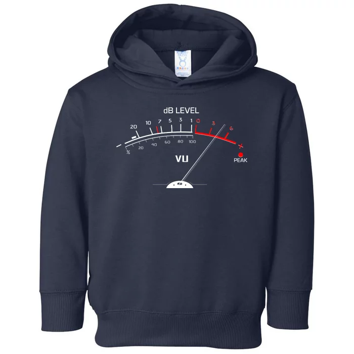 Cool Vintage DB Level VU Meter Music Bass Lover Toddler Hoodie