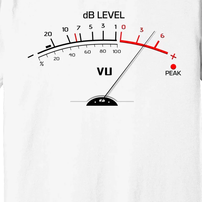 Cool Vintage DB Level VU Meter Music Bass Lover Premium T-Shirt