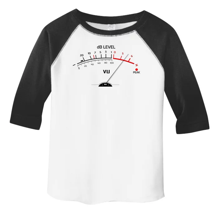 Cool Vintage DB Level VU Meter Music Bass Lover Toddler Fine Jersey T-Shirt