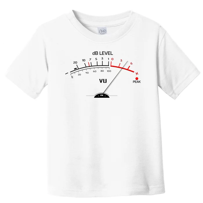 Cool Vintage DB Level VU Meter Music Bass Lover Toddler T-Shirt