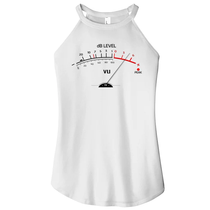 Cool Vintage DB Level VU Meter Music Bass Lover Women’s Perfect Tri Rocker Tank