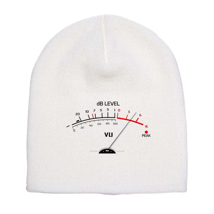 Cool Vintage DB Level VU Meter Music Bass Lover Short Acrylic Beanie