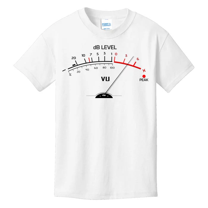 Cool Vintage DB Level VU Meter Music Bass Lover Kids T-Shirt