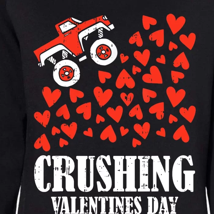 Crushing Valentines Day Cute Heart Riding Monster Truck Boy Womens California Wash Sweatshirt