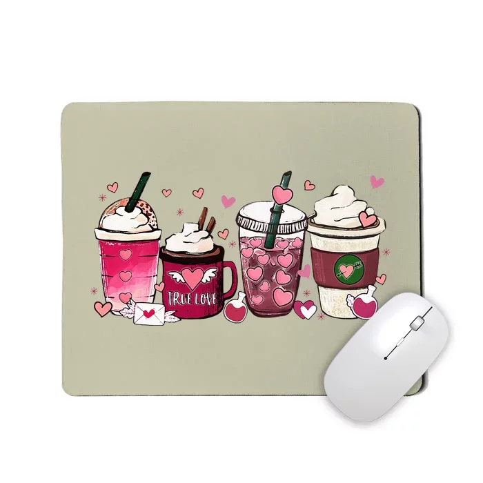 Cute Valentines Day Valentine Coffee Lover Mousepad