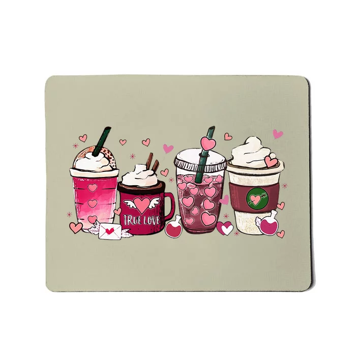 Cute Valentines Day Valentine Coffee Lover Mousepad