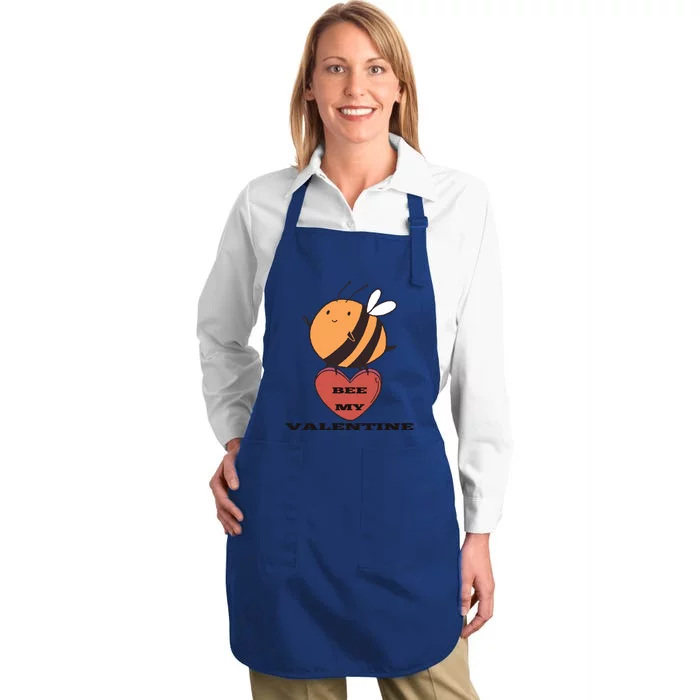 Cute Valentine's Day Bee Bee My Lovers Designed Cute Gift Full-Length Apron With Pocket