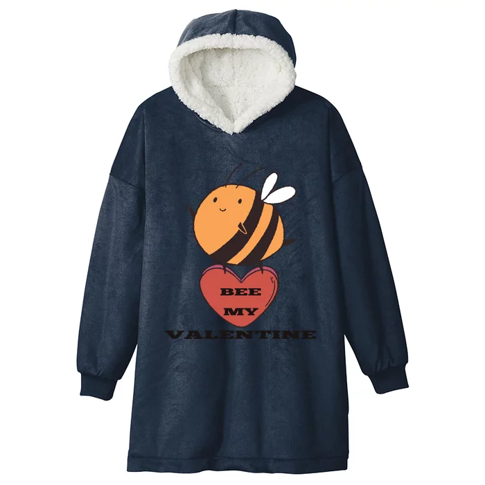 Cute Valentine's Day Bee Bee My Lovers Designed Cute Gift Hooded Wearable Blanket