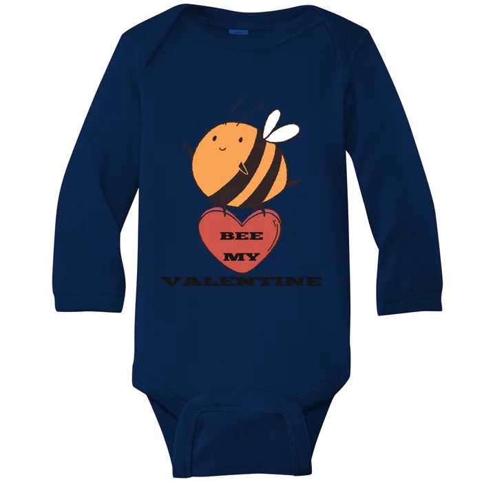 Cute Valentine's Day Bee Bee My Lovers Designed Cute Gift Baby Long Sleeve Bodysuit