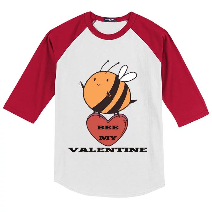 Cute Valentine's Day Bee Bee My Lovers Designed Cute Gift Kids Colorblock Raglan Jersey