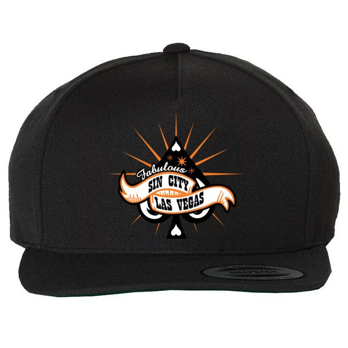 Cool Vector Design Las Vegas Sin City Wool Snapback Cap