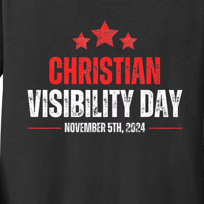 Christians Visibility Day November 5th 2024 Kids Long Sleeve Shirt