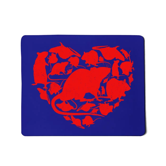 Cute Valentines Day Couple Heart Rat Animals Lover Gift Mousepad