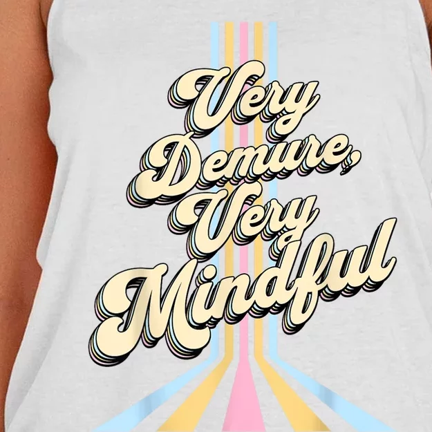 Cute Very Demure Very Mindful Trend Demure & Mindful Women's Knotted Racerback Tank