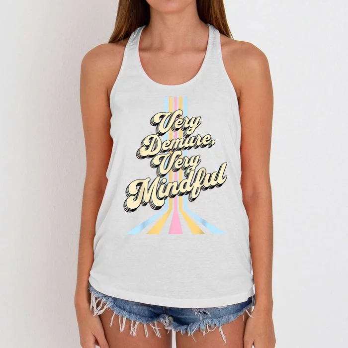 Cute Very Demure Very Mindful Trend Demure & Mindful Women's Knotted Racerback Tank