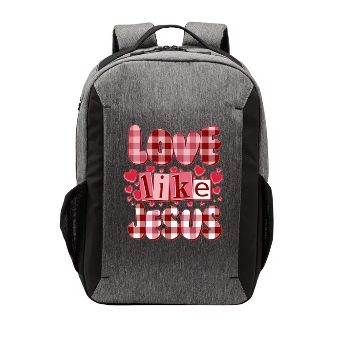 Cute Valentines Day Love Like Jesus Vector Backpack