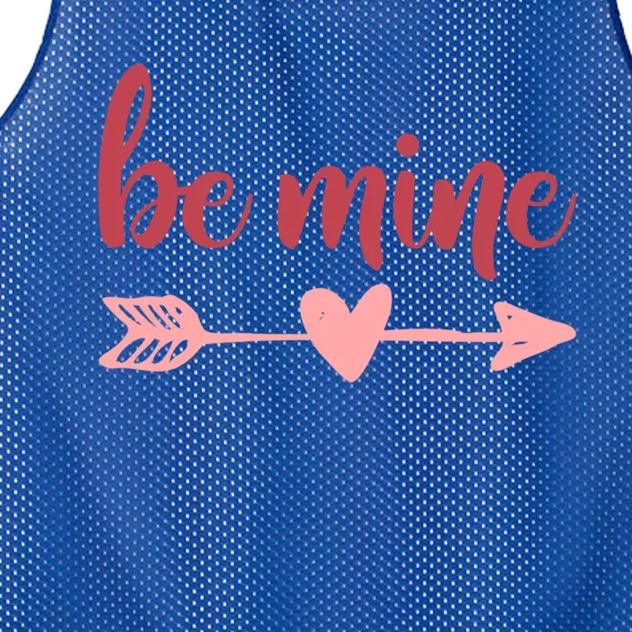 Cute Valentine's Day Be Mine Saying Heart Arrow Love Quote Gift Mesh Reversible Basketball Jersey Tank