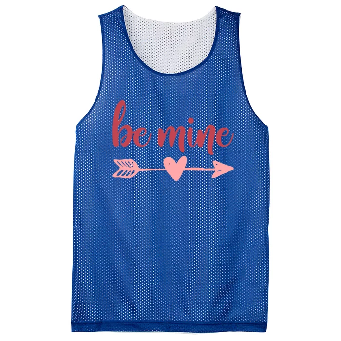 Cute Valentine's Day Be Mine Saying Heart Arrow Love Quote Gift Mesh Reversible Basketball Jersey Tank