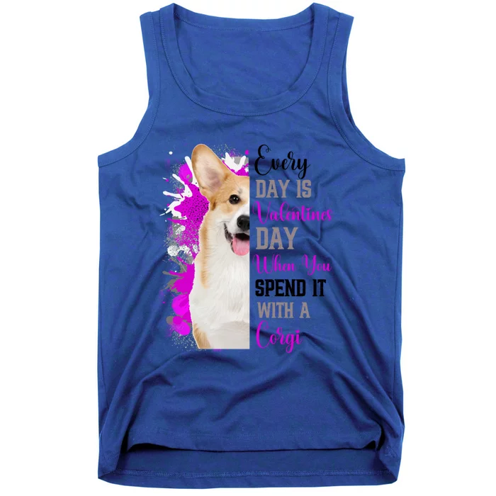 Corgi Valentines Day Mom Dogs Cute Corgi Mom Pink Love Gift Tank Top