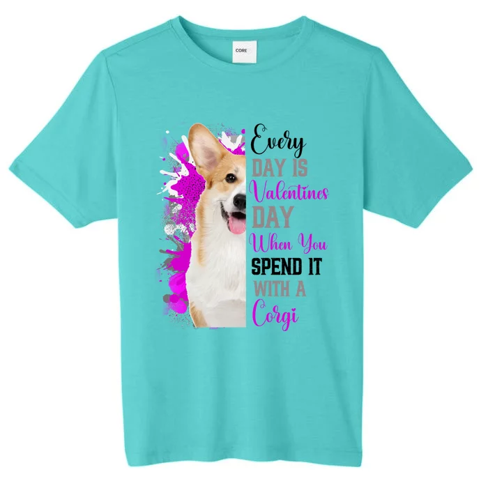 Corgi Valentines Day Mom Dogs Cute Corgi Mom Pink Love Gift ChromaSoft Performance T-Shirt