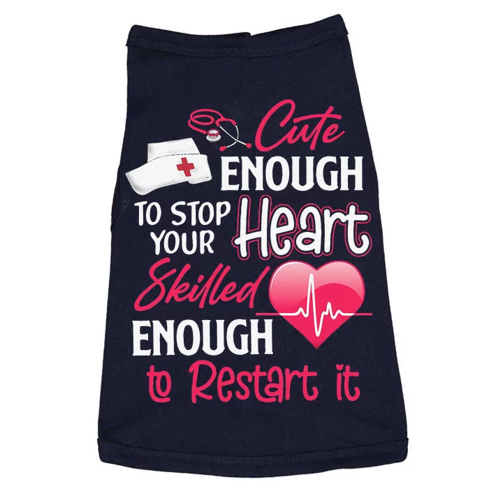 Cute Valentine Day CNA CRNA LPN LVN LAD CPN Nurses Nursing Doggie Tank