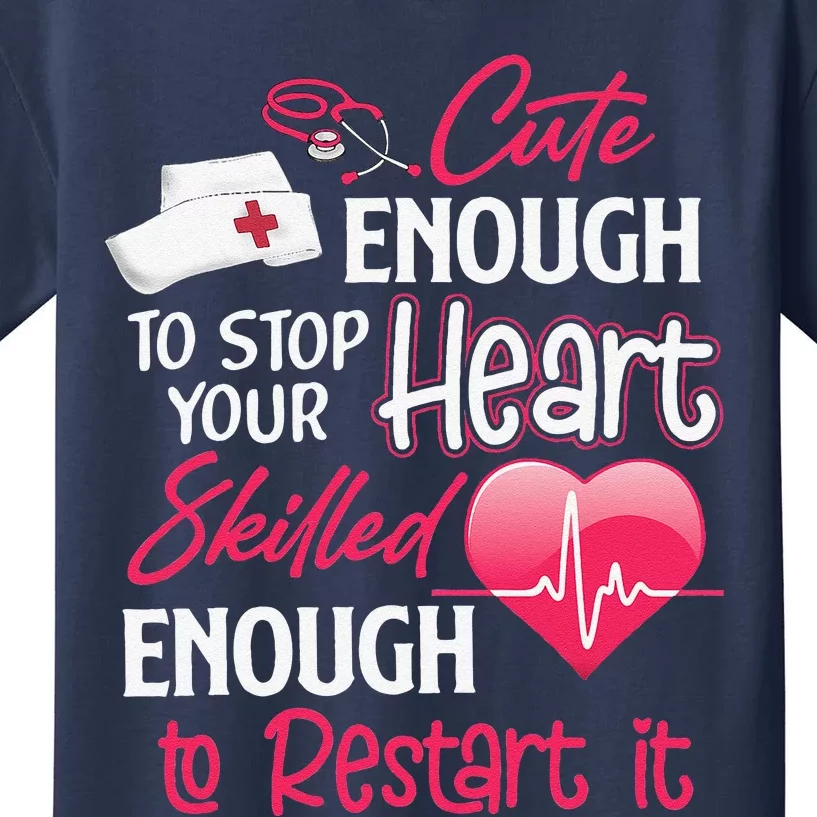 Cute Valentine Day CNA CRNA LPN LVN LAD CPN Nurses Nursing Kids T-Shirt