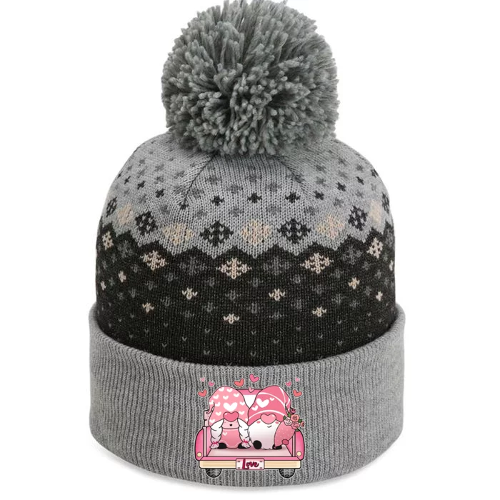 Cute Valentines Day Gnome Couple Love The Baniff Cuffed Pom Beanie