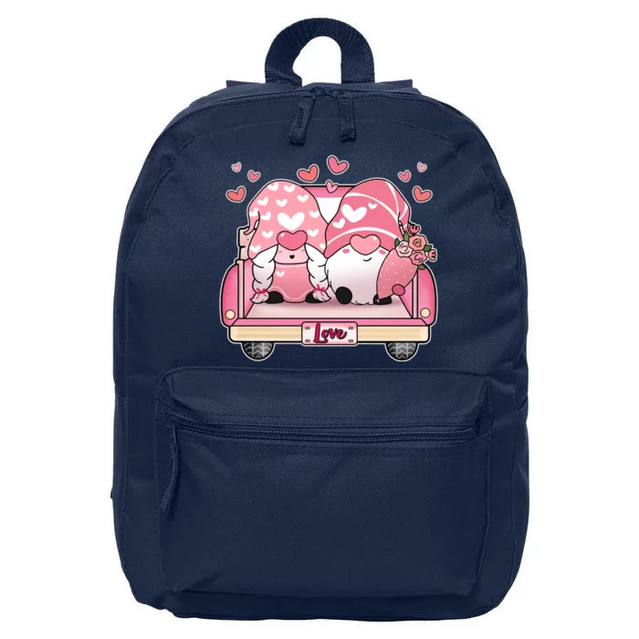 Cute Valentines Day Gnome Couple Love 16 in Basic Backpack