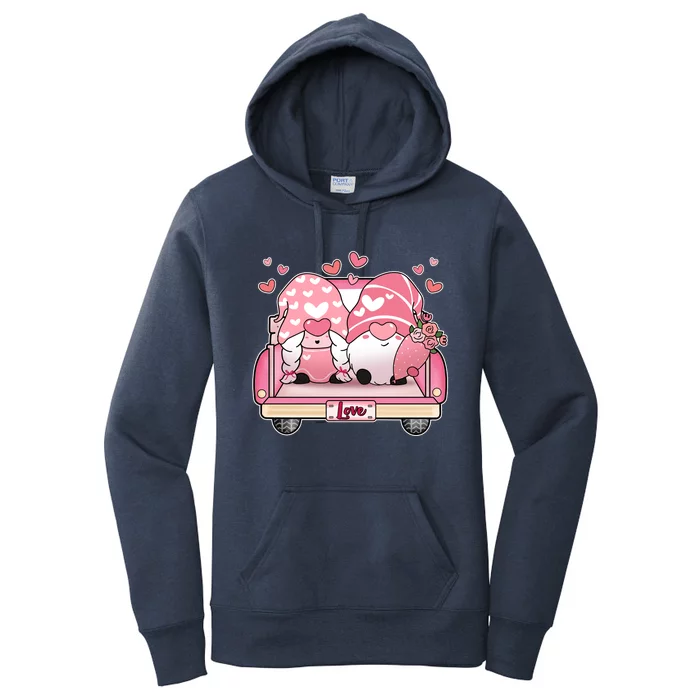 Cute Valentines Day Gnome Couple Love Women's Pullover Hoodie