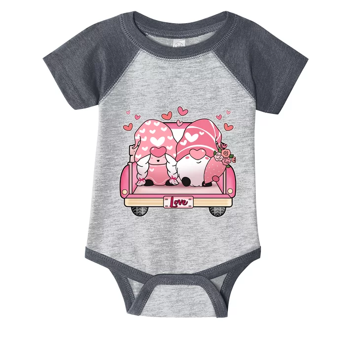 Cute Valentines Day Gnome Couple Love Infant Baby Jersey Bodysuit