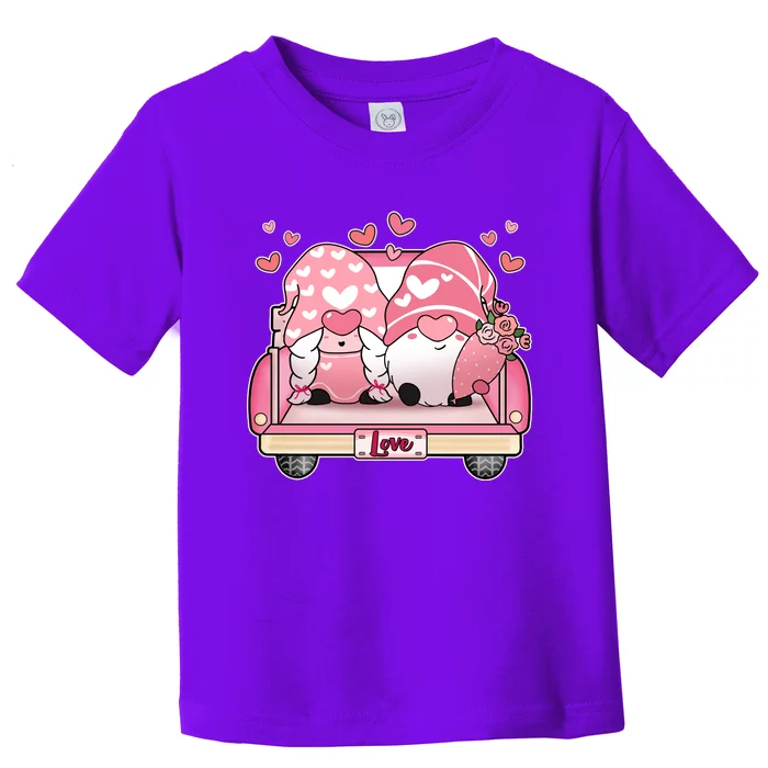 Cute Valentines Day Gnome Couple Love Toddler T-Shirt