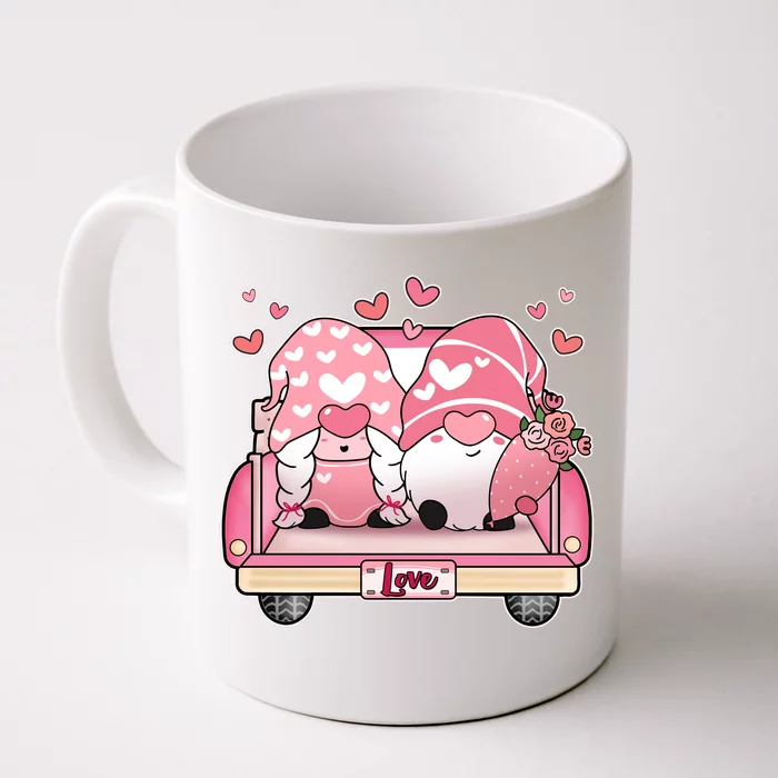 Cute Valentines Day Gnome Couple Love Front & Back Coffee Mug