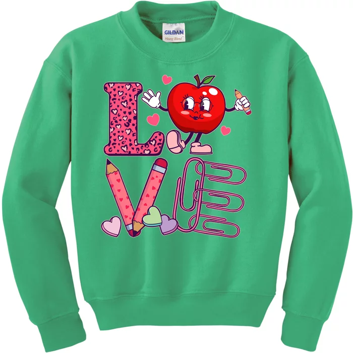 Cute Valentines Day Teacher Love Kids Sweatshirt