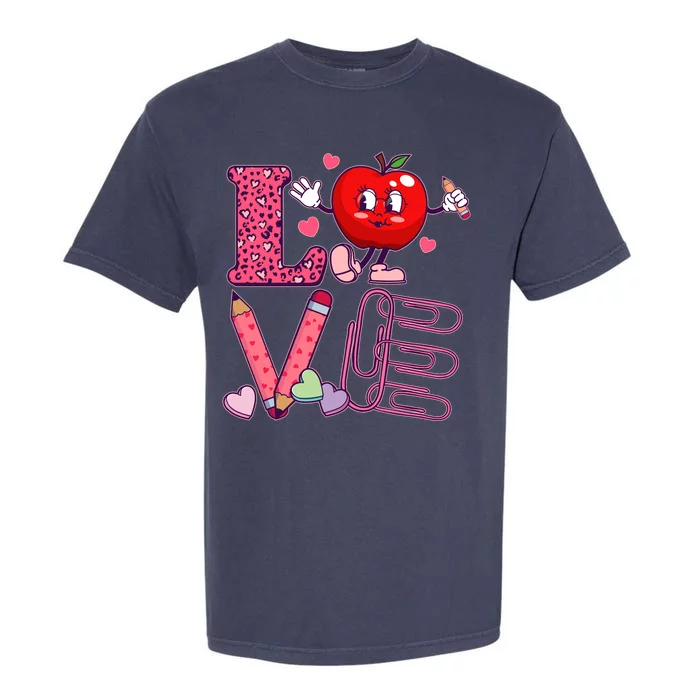 Cute Valentines Day Teacher Love Garment-Dyed Heavyweight T-Shirt