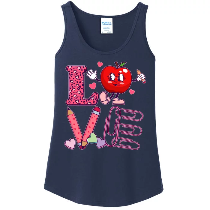 Cute Valentines Day Teacher Love Ladies Essential Tank