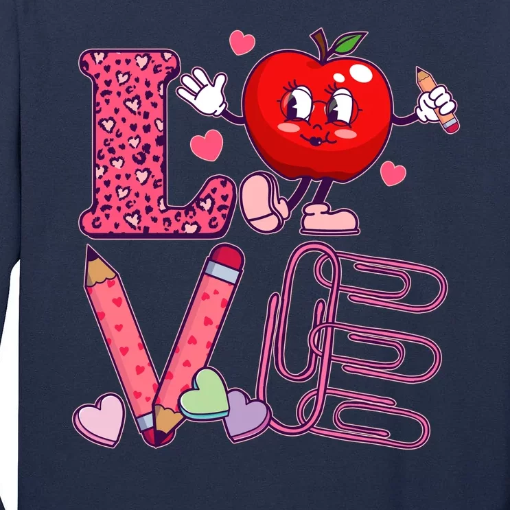 Cute Valentines Day Teacher Love Tall Long Sleeve T-Shirt