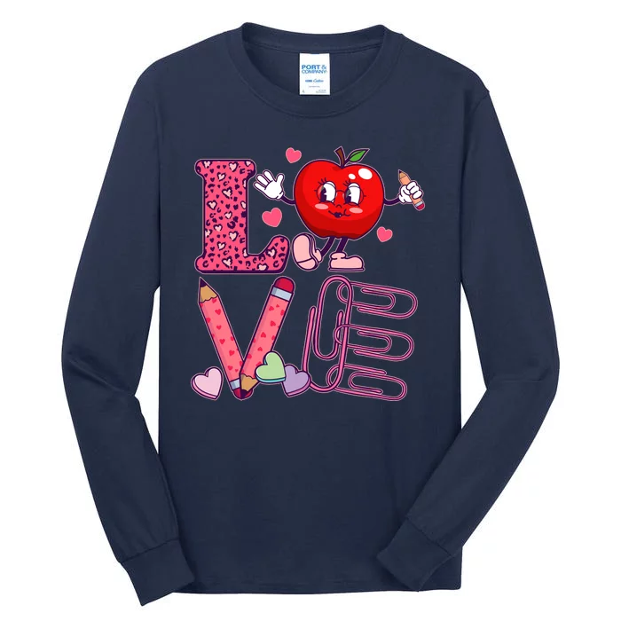 Cute Valentines Day Teacher Love Tall Long Sleeve T-Shirt