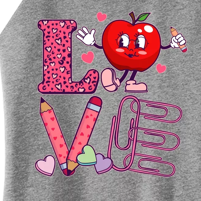 Cute Valentines Day Teacher Love Women’s Perfect Tri Rocker Tank