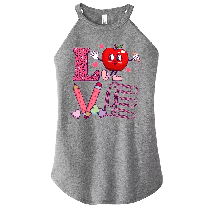 Cute Valentines Day Teacher Love Women’s Perfect Tri Rocker Tank