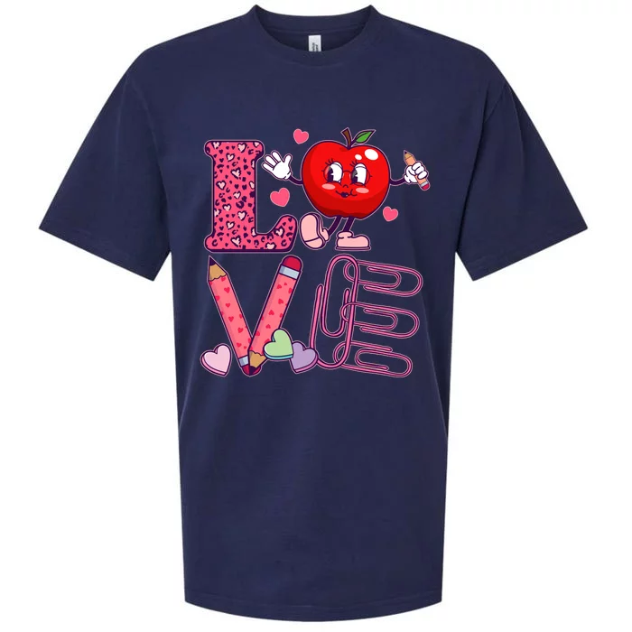 Cute Valentines Day Teacher Love Sueded Cloud Jersey T-Shirt