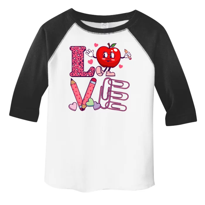 Cute Valentines Day Teacher Love Toddler Fine Jersey T-Shirt