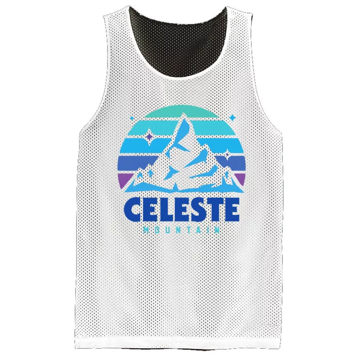 Celeste Vintage Design Mountain Playing Videogames Mesh Reversible Basketball Jersey Tank